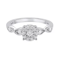 Lab Created 3/8CTW Grown Diamond Promise Ring Sterling Silver