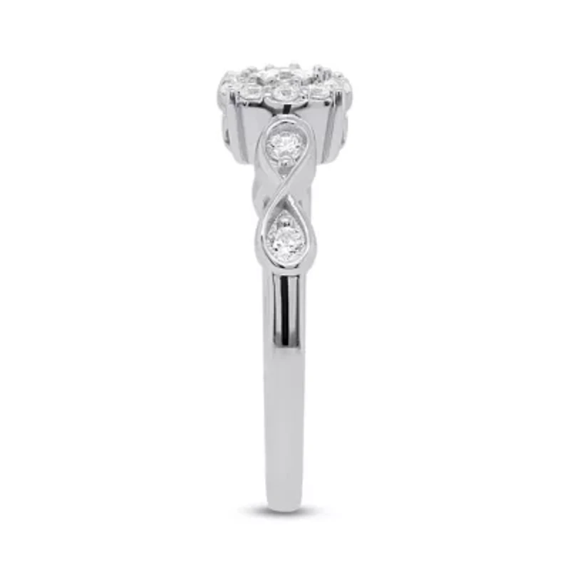 Lab Created 3/8CTW Grown Diamond Promise Ring Sterling Silver