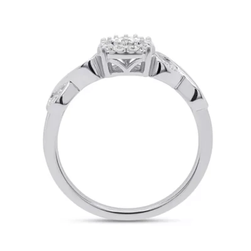 Lab Created 3/8CTW Grown Diamond Promise Ring Sterling Silver