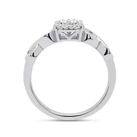 Lab Created 3/8CTW Grown Diamond Promise Ring Sterling Silver