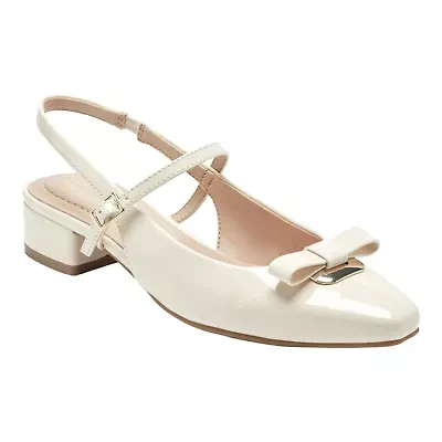 Adana Block Heel Dress Slingback Pumps