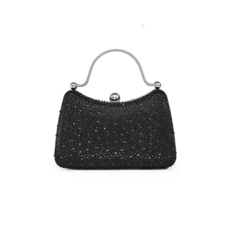 Aria, Double Metal Handles Dazzling Evening Bag