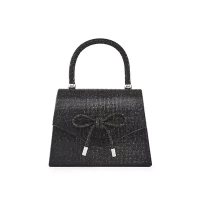 Celina, Rhinestone Covered Bow Detail Evening Clutch Bag