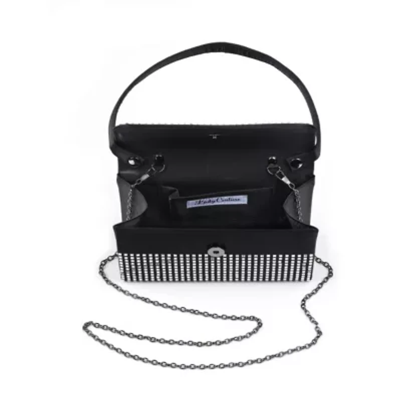 Shana, Rhinestone Covered Satin Handbag