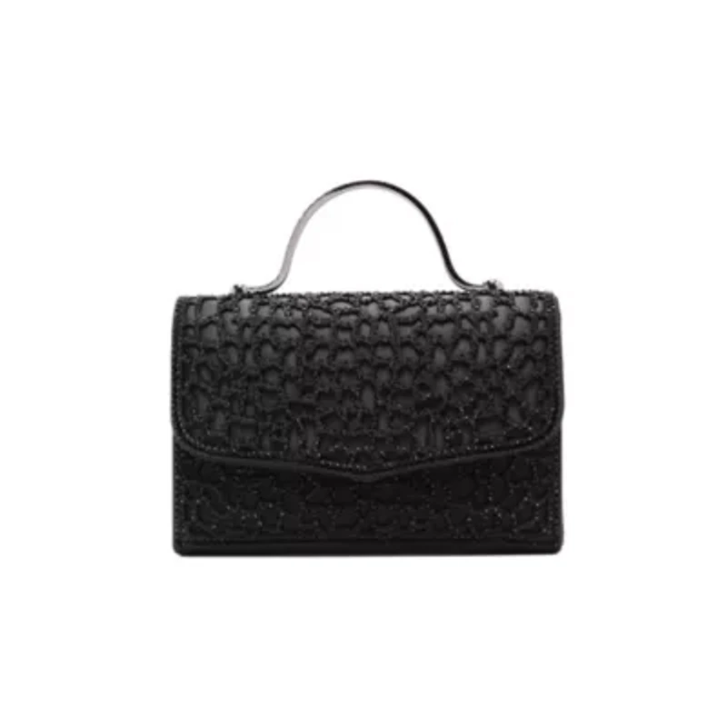 Donna, Elegant Rhinestone Satin Evening Bag