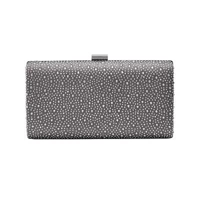 Disco, Evening Hard Case Rhinestone Satin Clutch Bag