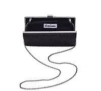 Disco, Evening Hard Case Rhinestone Satin Clutch Bag