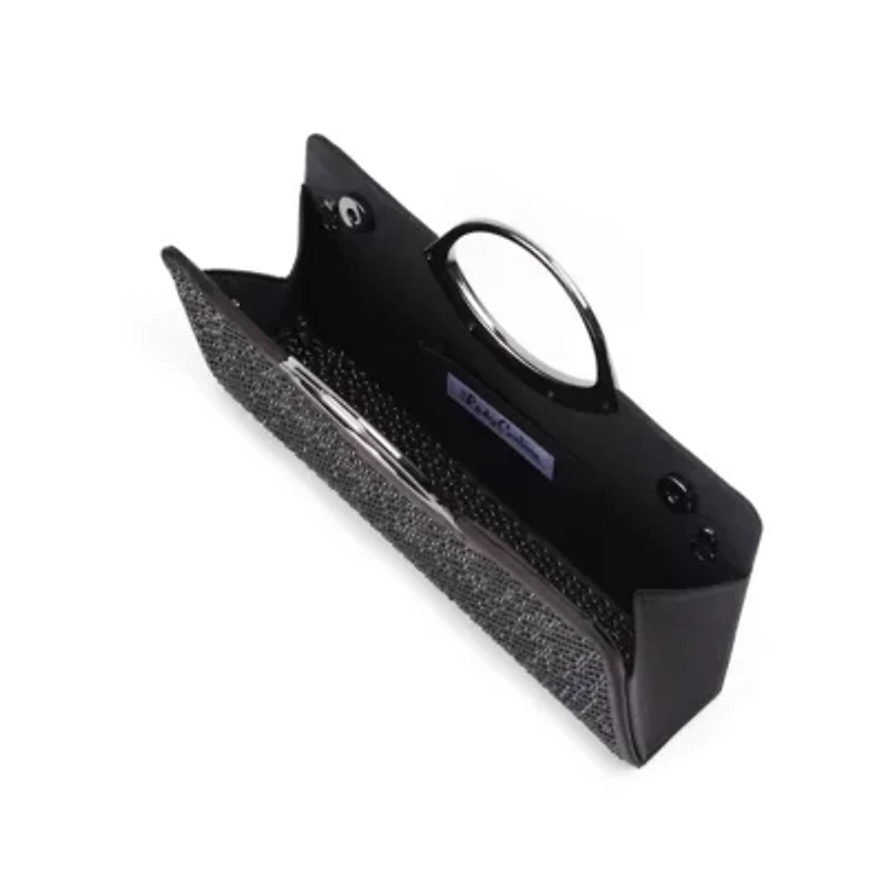 Tango, Rhinestone Covered Satin Fabric Handbag