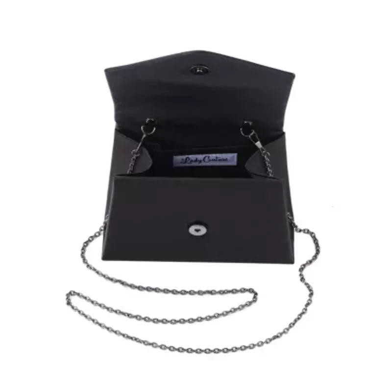 Classy, Rhinestone Satin Evening Clutch Bag