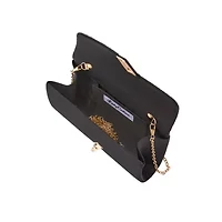 Vanessa, Chic Rhinestone And Satin Envelope Clutch Bag