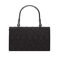 Lucy, Rhinestone Covered Satin Fabric Clutch Bag
