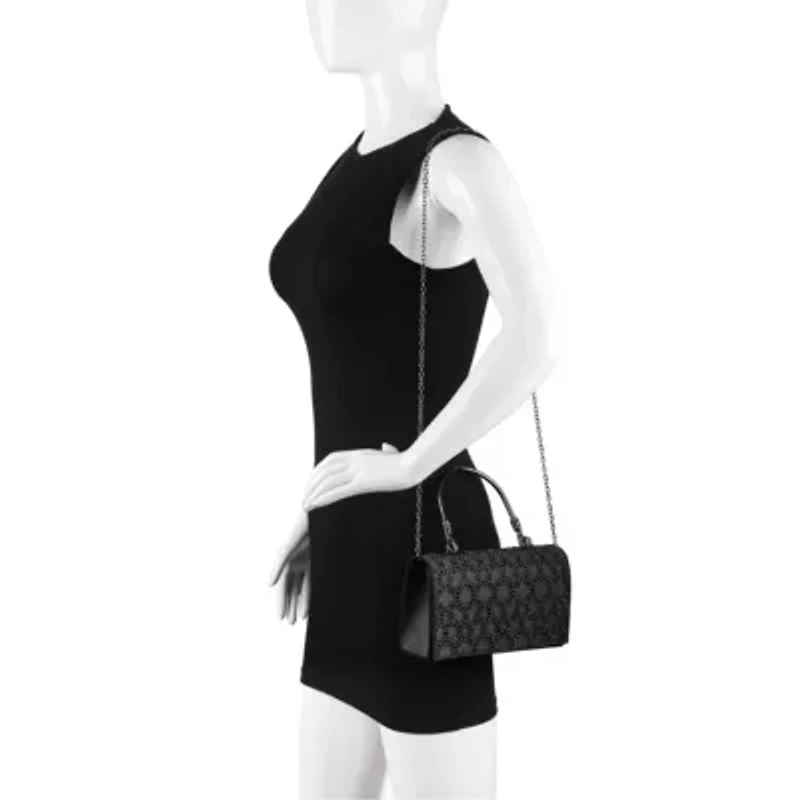 Lucy, Rhinestone Covered Satin Fabric Clutch Bag