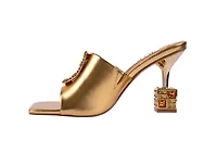 Casino, Jeweled Metallic Square Heel Slide