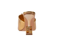 Casino, Jeweled Metallic Square Heel Slide