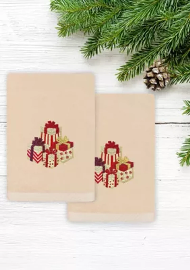 Christmas Packages Hand Towels Set of 2