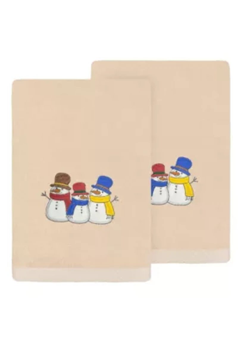 Christmas Snow People Hand Towels Set of 2