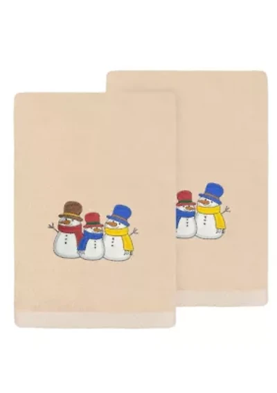 Christmas Snow People Hand Towels Set of 2