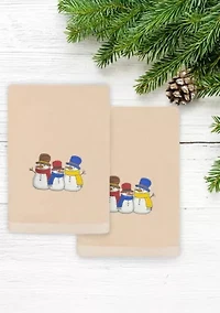 Christmas Snow People Hand Towels Set of 2