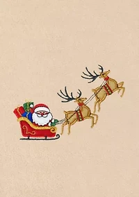 Christmas SANTA'S SLED Hand Towels Set of 2