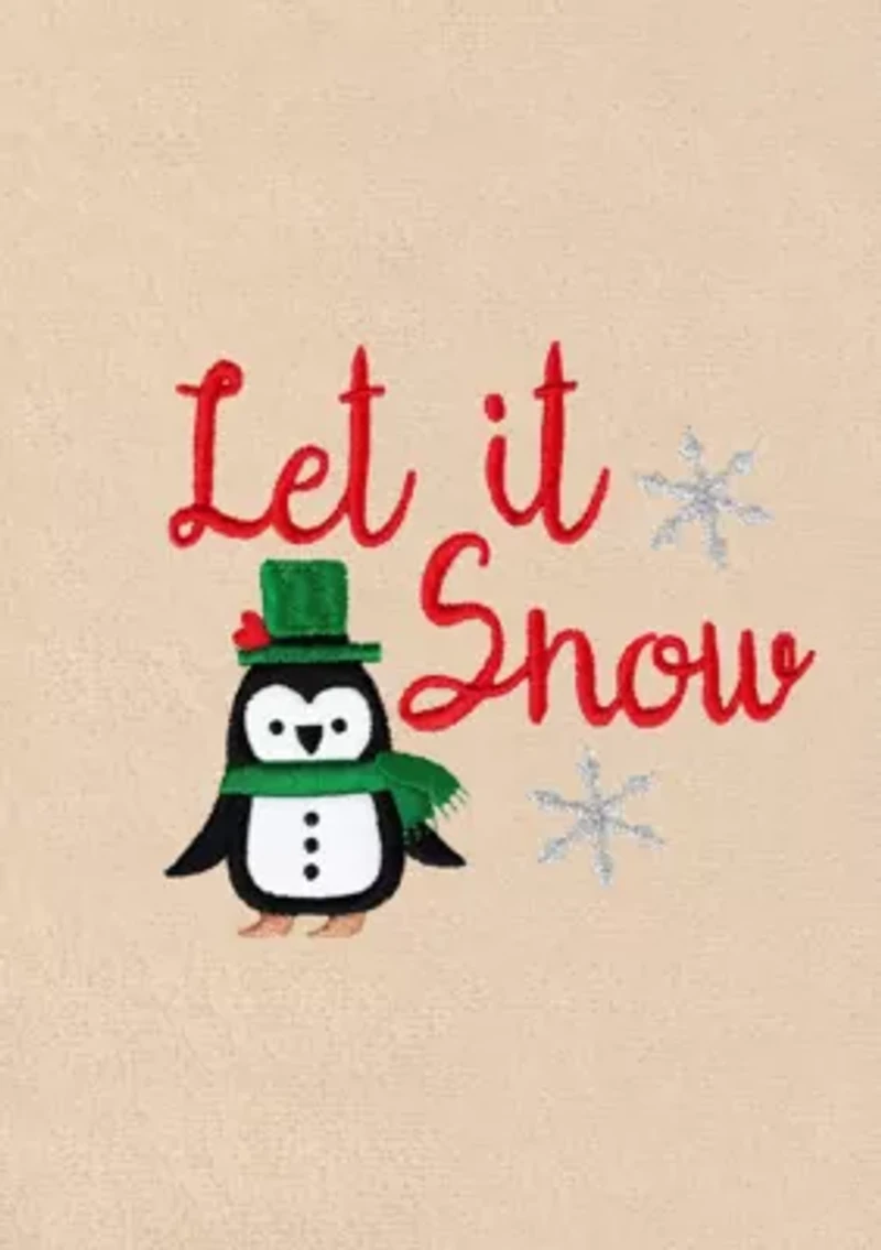 Christmas LET IT SNOW Hand Towels Set of 2