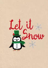 Christmas LET IT SNOW Hand Towels Set of 2