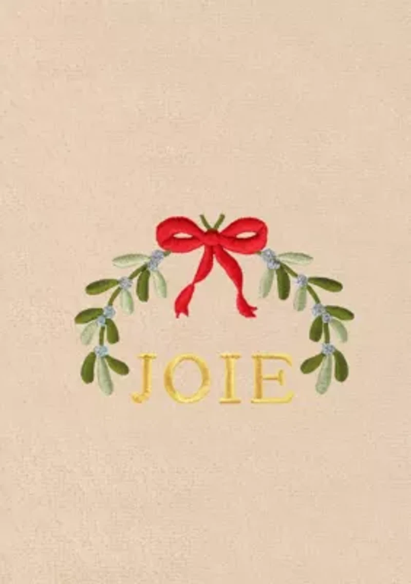 Christmas MISTLETOE PAIX & JOIE Hand Towels Set of 2