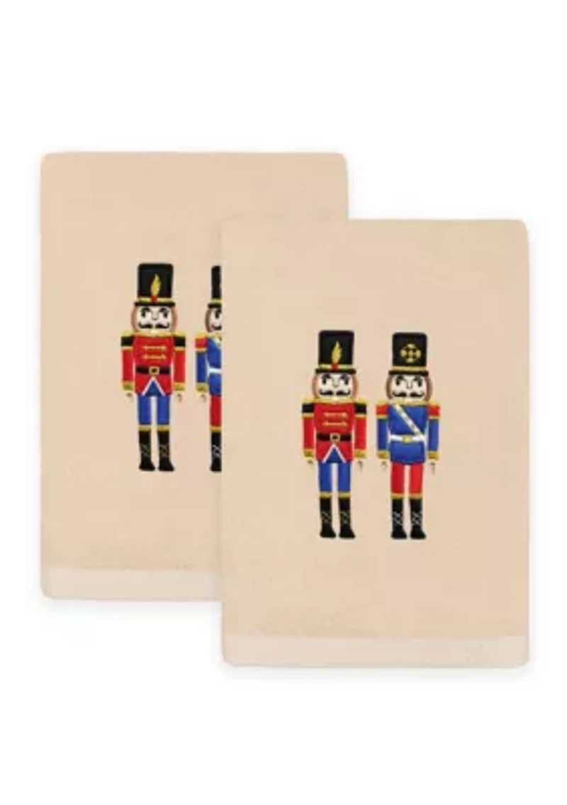Christmas NUTCRACKERS Hand Towels Set of 2