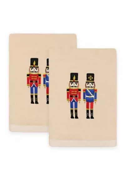 Christmas NUTCRACKERS Hand Towels Set of 2