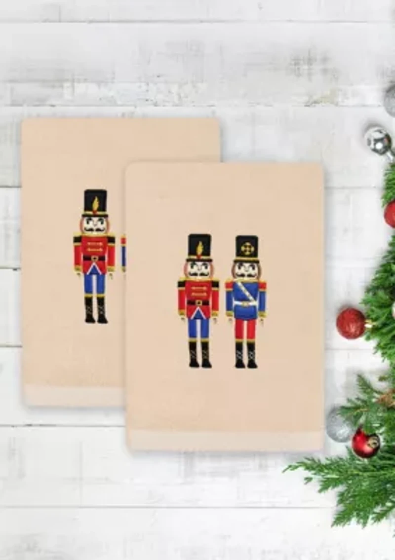 Christmas NUTCRACKERS Hand Towels Set of 2