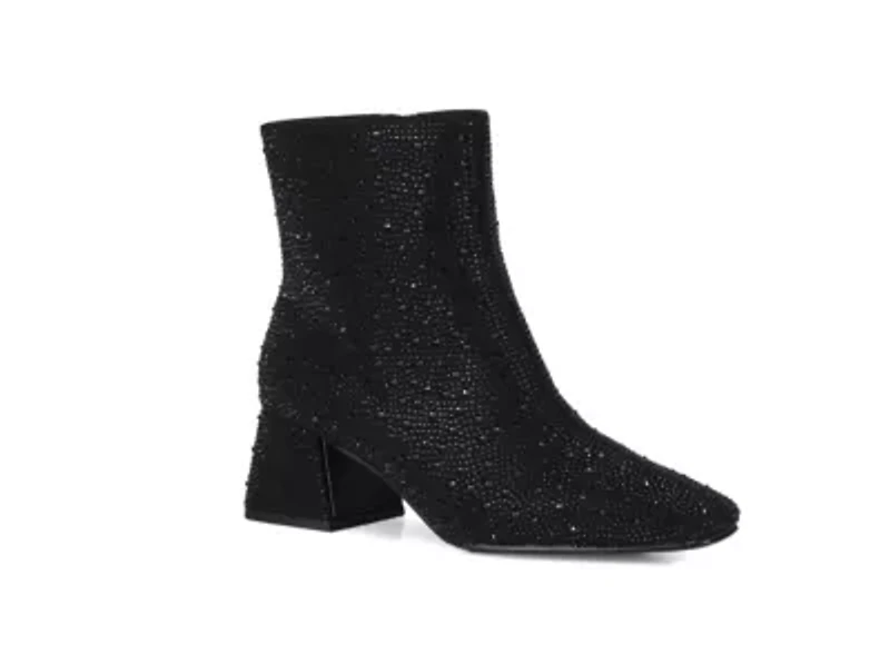 Bravo, Rhinestone Block Heel Bootie