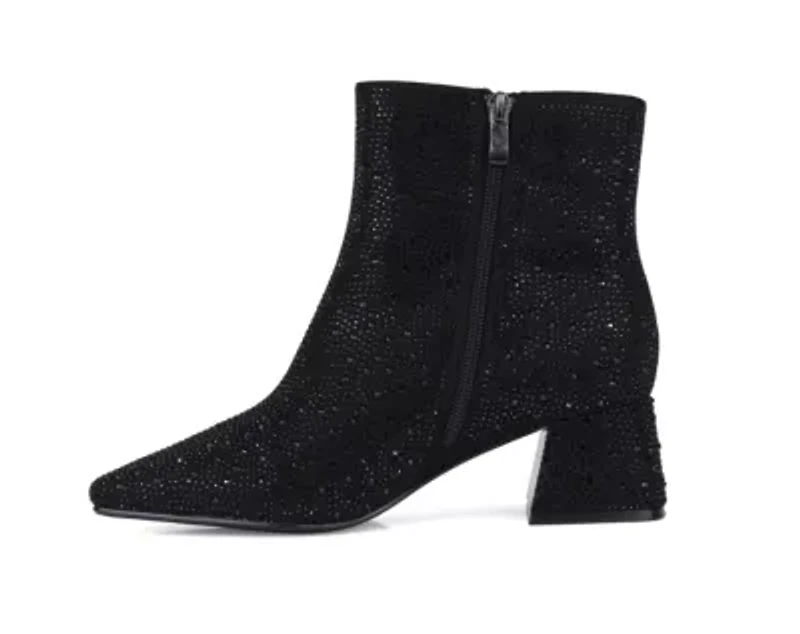 Bravo, Rhinestone Block Heel Bootie