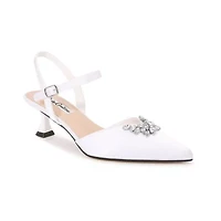 Classy, Satin Jewel Ornament Sandal