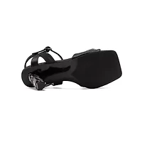 Delight, Double Jewel Heel Slingback With Large Stones Ornament