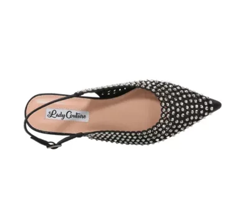 Emmy, Multi Jewels Flat Slingback