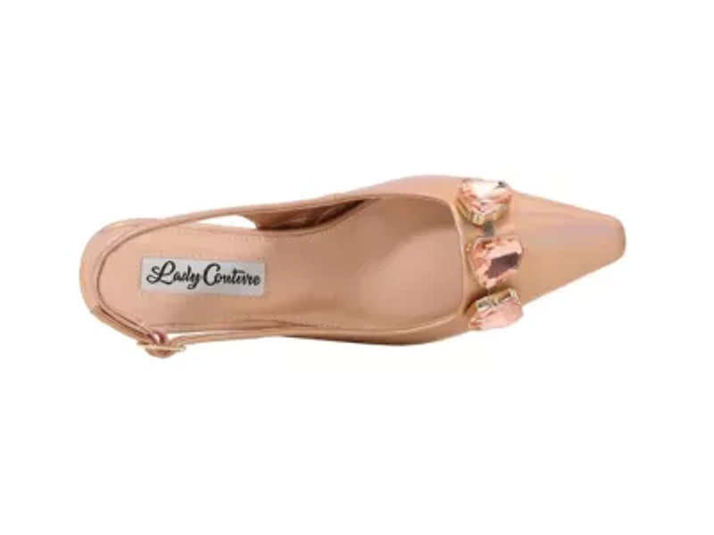 Glamour, Jewel Heel Slingback Pump
