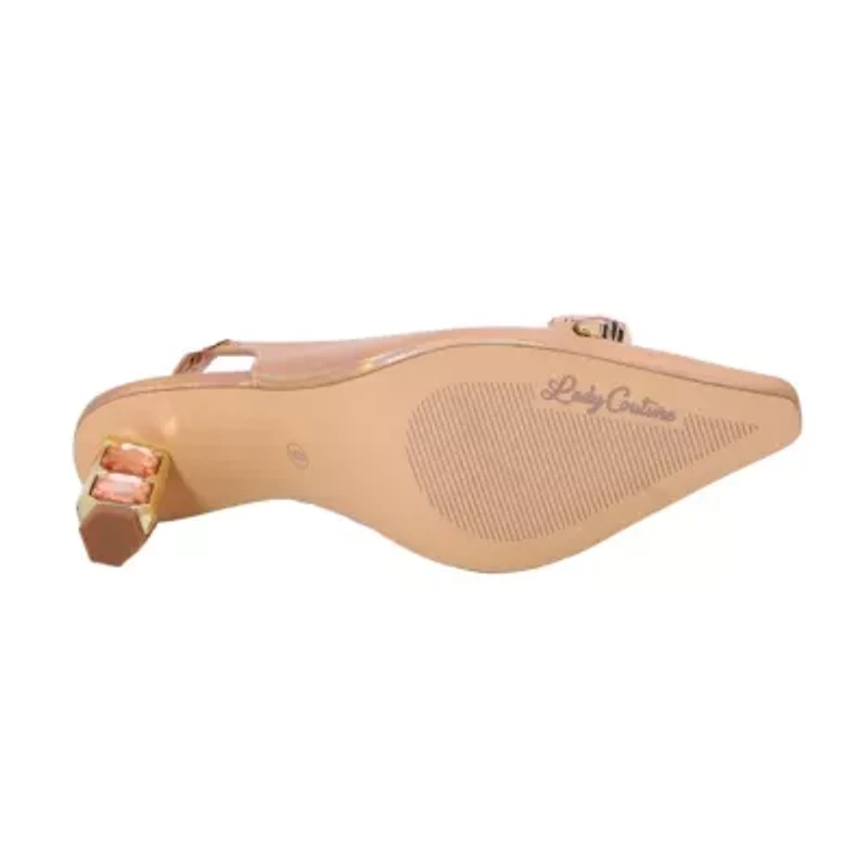 Glamour, Jewel Heel Slingback Pump