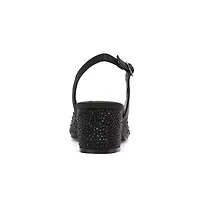 Donna, Rhinestone Block Heel Slingback
