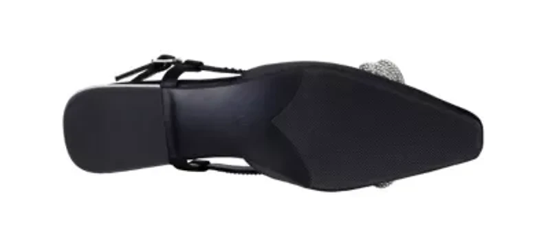 Kendal, Rhinestone Bow Flat Slingback