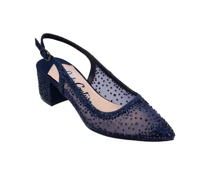 Demi, Rhinestone Mesh Slingback