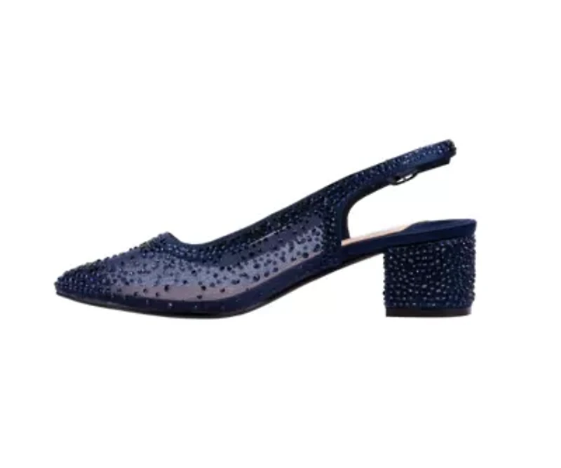 Demi, Rhinestone Mesh Slingback