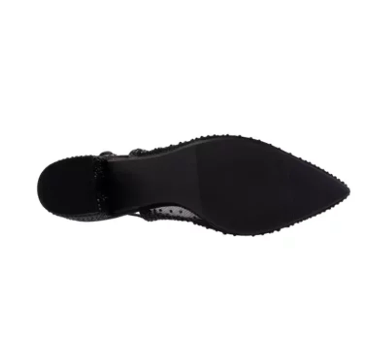 Demi, Rhinestone Mesh Slingback