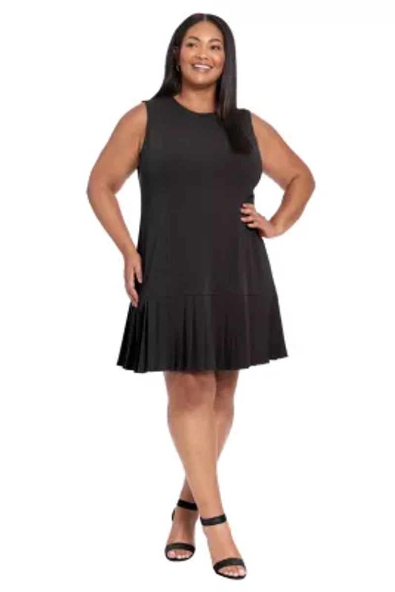 Sleeveless Dress W/ Pleat Skirt