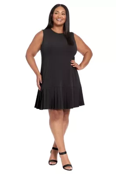 Sleeveless Dress W/ Pleat Skirt