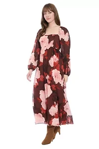 Bishop Sleeve Smocked Maxi