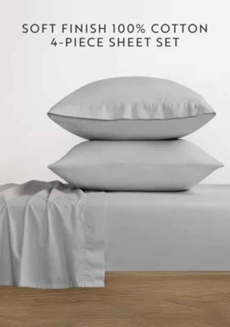 Ultra Soft 100% Cotton Solid Sheet Set