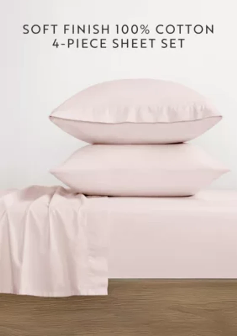 Ultra Soft 100% Cotton Solid Sheet Set