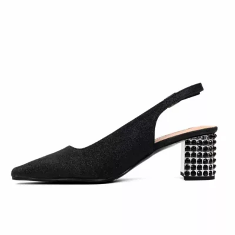 Natalie, Rhinestone Heel Slingback