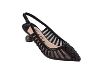 Rosita, Mesh Rhinestone Heel Slingback