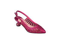 Rosita, Mesh Rhinestone Heel Slingback