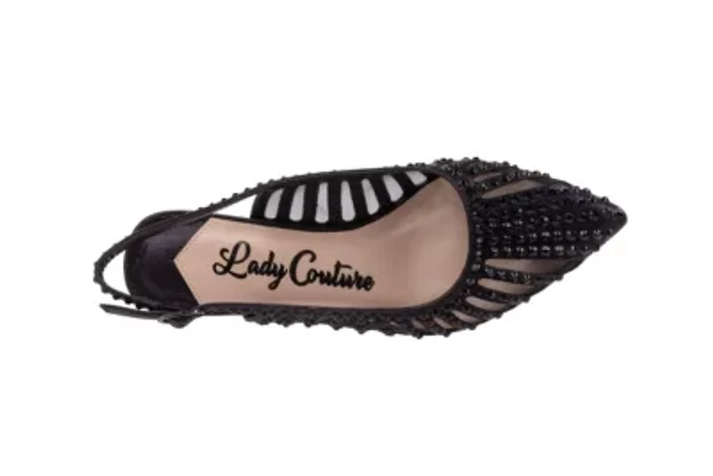 Rosita, Mesh Rhinestone Heel Slingback